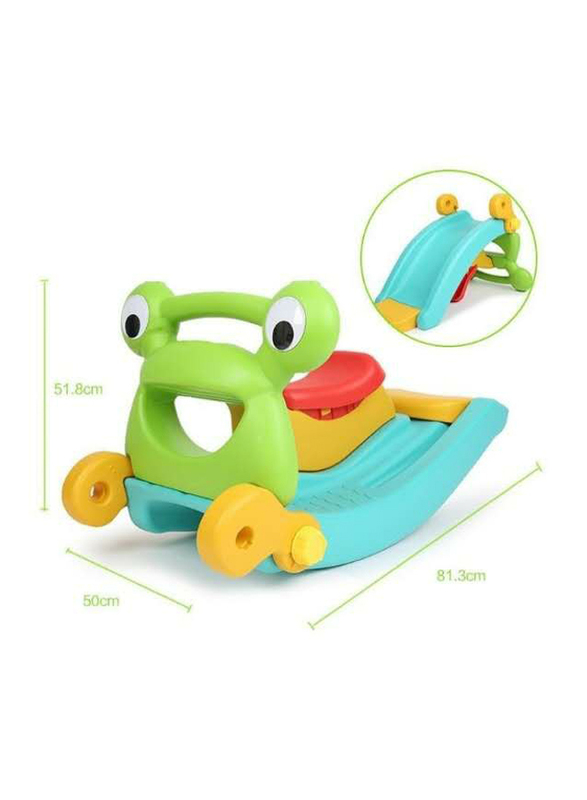Rainbow Toys 2 In 1 Children Multifunction Rocking Ride On Chair with Slide Combination, Ages 2+