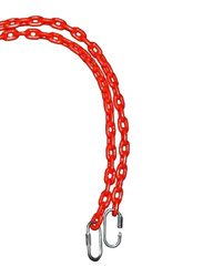 Rainbow Toys Swing Metal Trapeze Bar with Snap Hook, Red, Ages 2+