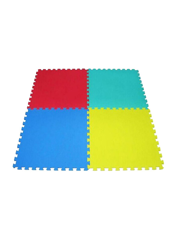 Rainbow Toys 4-Piece Exercise Play Puzzle Plain Foam Mat Set, 20cm, Multicolor