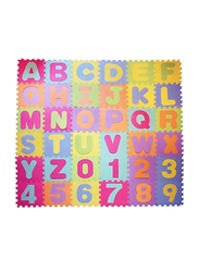 Rainbow Toys 36-Piece Alphabets and Number Puzzle Foam Mat Set, Multicolor