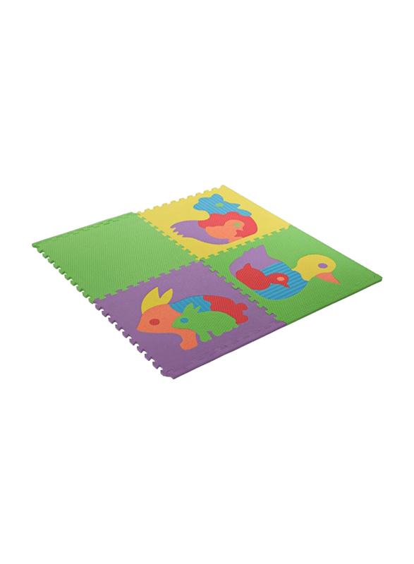 Rainbow Toys 8 Piece Animal Puzzle Floor Mat Set, Ages Upto 12 Months, Multicolor
