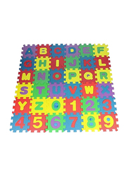 Rainbow Toys 36-Piece Alphabets and Number Puzzle Foam Mat Set, B07NX15BY8, Multicolor