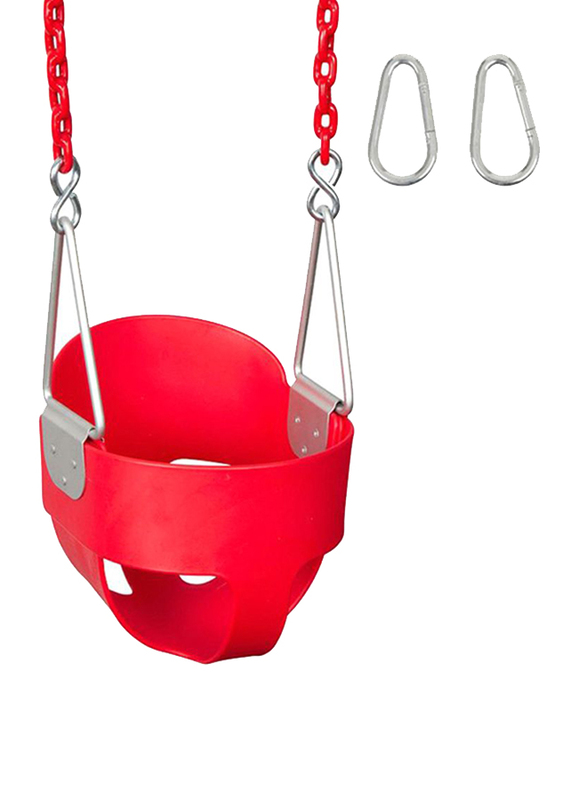 Rainbow Toys Full Bucket Swing Seat, Red, Ages 2+