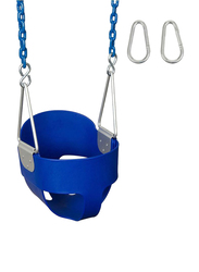 Rainbow Toys Outdoor Swing with Snap Hook, Blue, Ages 2+
