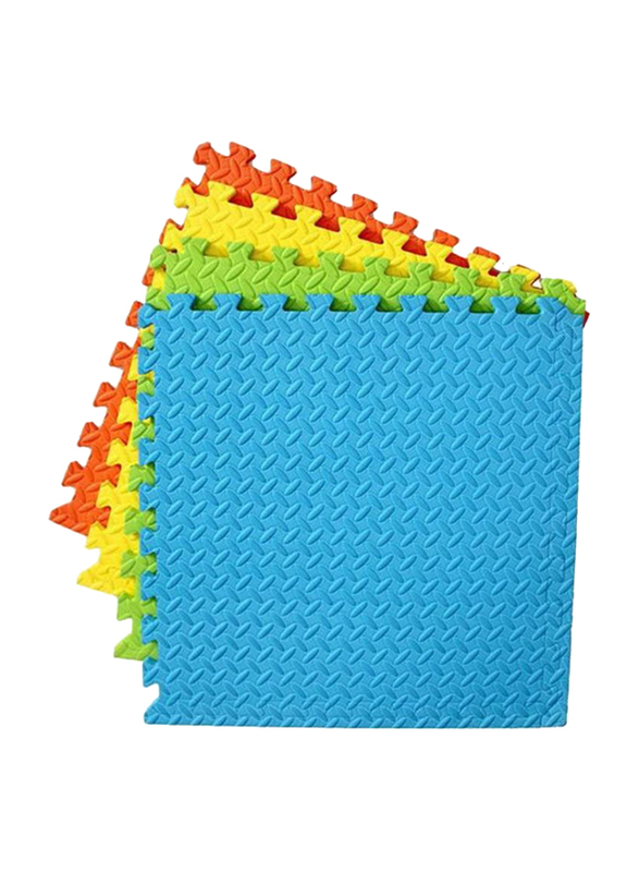 Rainbow Toys 4-Piece Exercise Play Puzzle Plain Foam Mat Set, 25cm, Multicolor