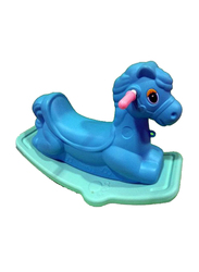 Rainbow Toys Rocking Horse Seesaw, 68 x 30 x 43cm, Blue, Ages 3+