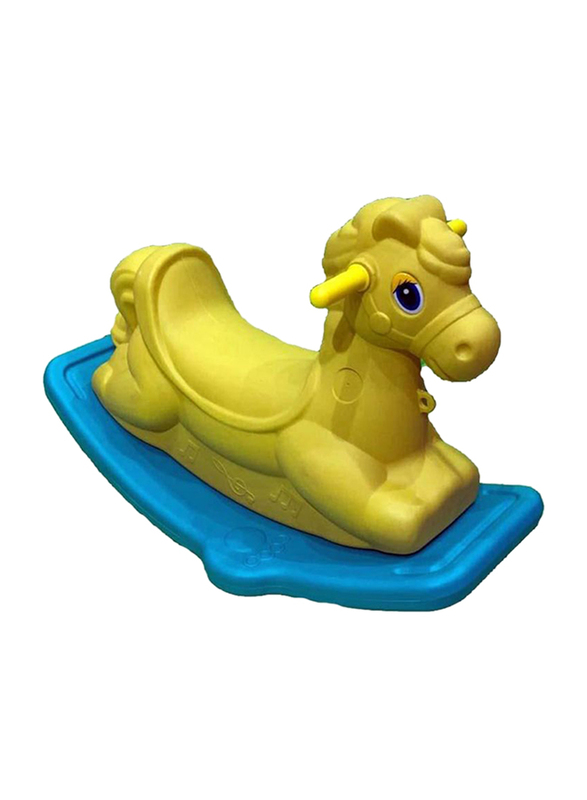 Rainbow Toys Rocking Horse Seesaw, Yellow, 68 x 30 x 43cm, Ages 3+, 16370