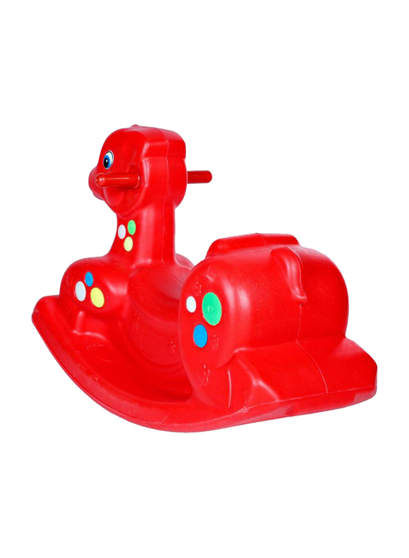 Rainbow Toys Horse Seesaw for Kids Activity, Red, Ages 3+