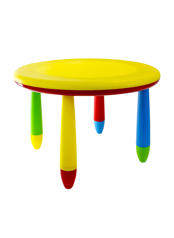 Rainbow Toys Multi-Use Plastic Table, Yellow/Blue/Green/Red