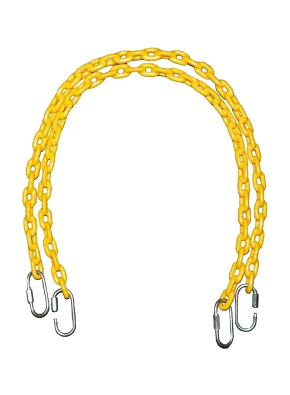 Rainbow Toys Swing Metal Trapeze Bar with Snap Hook, Yellow, Ages 2+