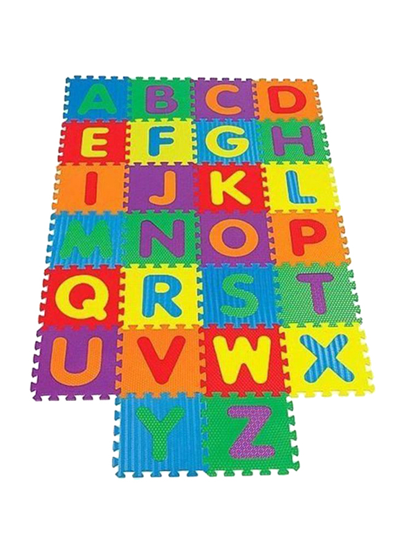Rainbow Toys 26-Piece Set Alphabet Printed Puzzles Foam Mat, Multicolor