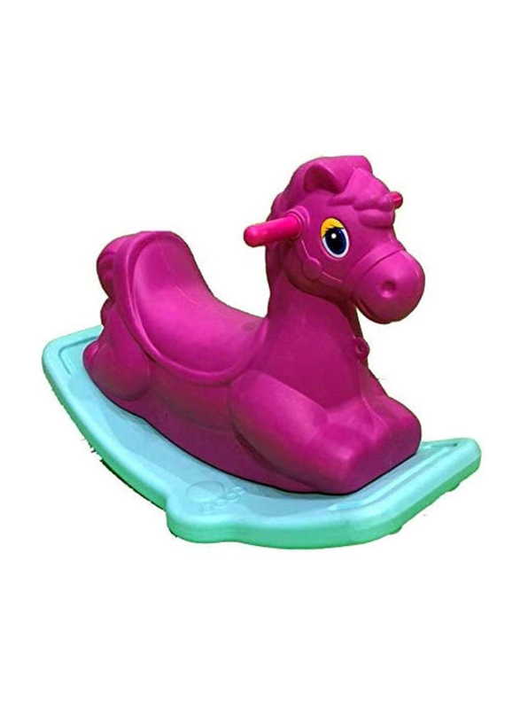 Rainbow Toys Rocking Horse Colorful Ride On Rocker, Purple/Green, Ages 2+