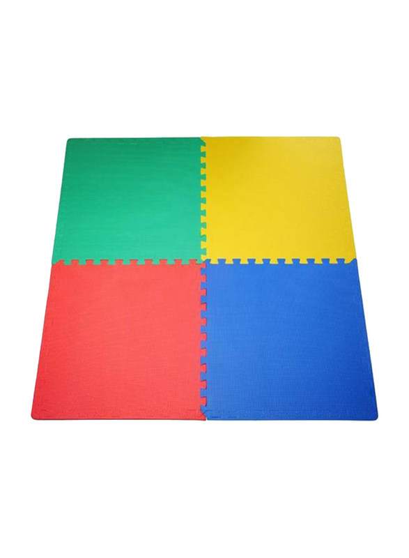 Rainbow Toys 4 Piece Soft Protective Rubber Floor Mat Set, Ages Upto 12 Months, Multicolor