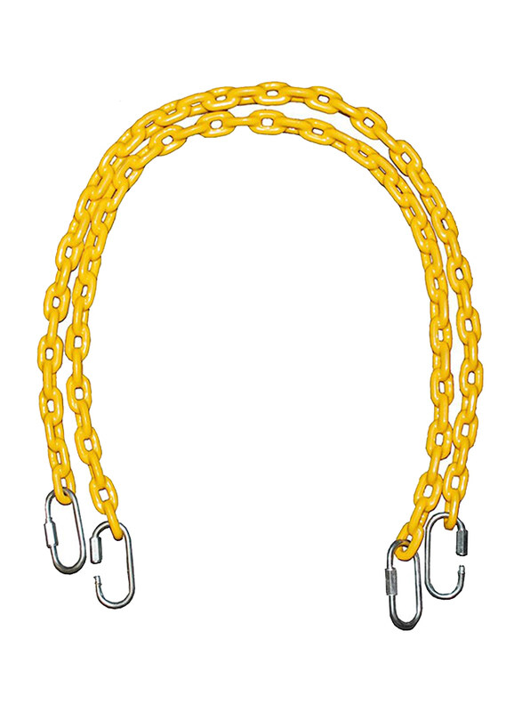 

RBWTOYS Metal Coloured Coated Chain with Metal Hooks Set for Kids, 1.5-Meter, RW13135, Yellow, Ages 2+