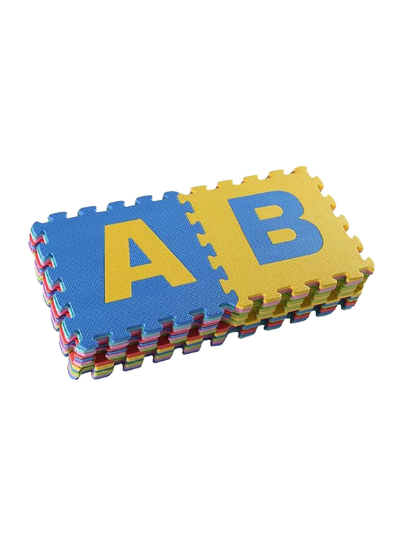 Rainbow Toys 36-Piece Number and Alphabets Puzzle Foam Mat Set, Multicolor