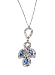 Avon Viola Stone Pendant Necklace for Women, Blue/Silver