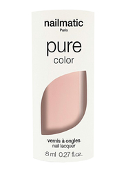 Nailmatic Pure Color Plant-Based Glossy Nail Polish, 8ml, Sasha Light Pink Beige, Pink
