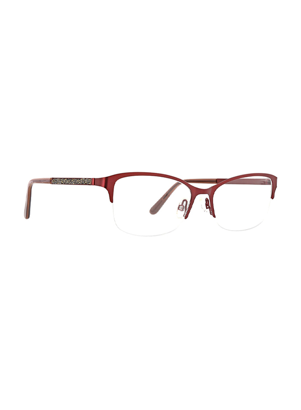 XOXO Viejo Half-Rim Tea Cup Raspberry Eyeglass Frame for Women, 53/17/135