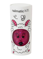 Nailmatic Kids Water Based Nail Polish, 8ml, Sheepy Raspberry Glitter, Pink