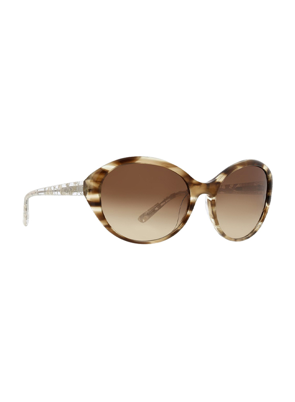 Badgley Mischka Nora Full Rim Oval Toffee Sunglasses for Women, Brown Lens, 59/18/130