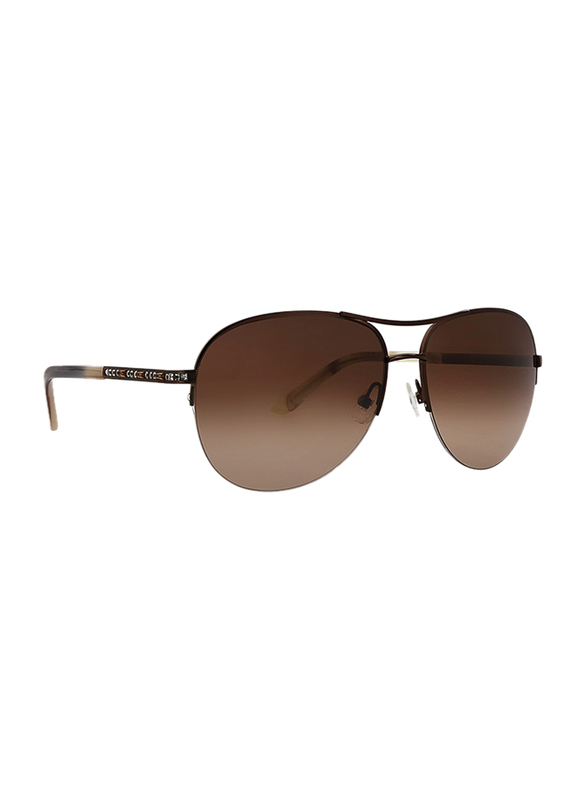 Badgley Mischka Emile Full Rim Aviator Toffee Sunglasses for Women, Brown Lens, 59/15/135