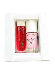 Nailmatic Kids 2-Piece Holidays Duo Set, Cookie Nail Polish and Strawberry Lip Gloss, Pink/Strawberry, Multicolor