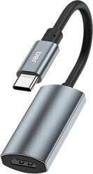 Jbq Compact Travel-Friendly Design HDMI Adapter, USB Type-C to HDMI 4K, Black/Grey