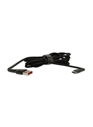 Jbq Braided USB Type-C Cable, USB Type-A to USB Type-C for Smartphones/Tablets, CA-2M, Black