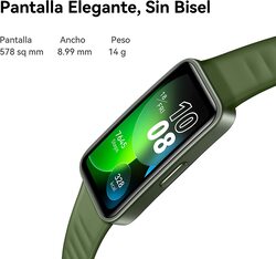 HUAWEI Band 8 Smart Watch, Ultra-thin Design, Scientific Sleeping Tracking, 2-week battery life, Compatible with Android & iOS, 24/7 Health Management, Emerald Green