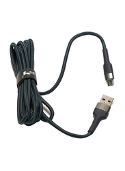Jbq Braided Micro USB Cable, USB Type-A to Micro USB for Smartphone/Tablet, CA-2M, Black