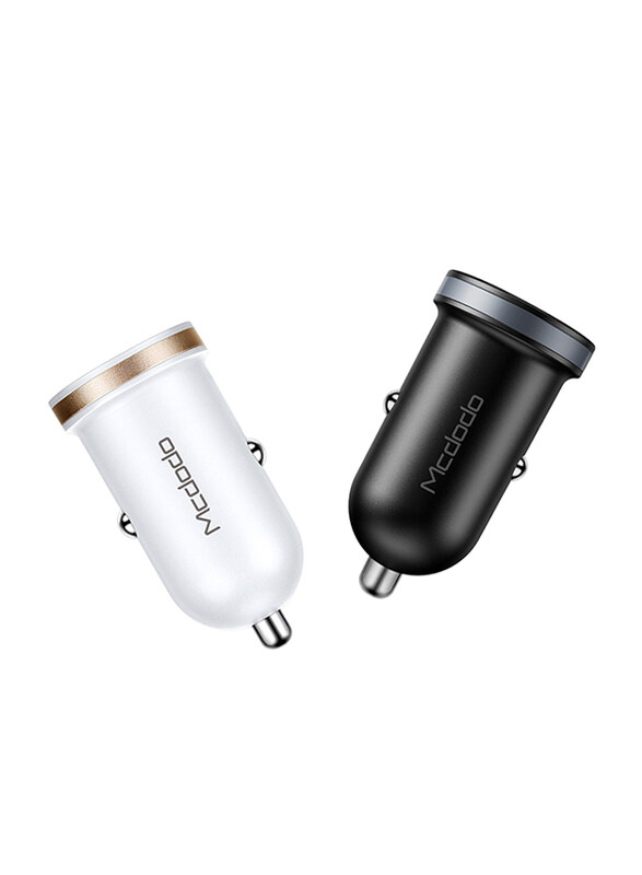 

Mcdodo Dual USB Mini Car Charger, 5V 2.4A with 2-Port, CC-6601, Black