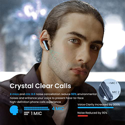 Haylou W1 Wireless In-Ear Noise Cancelling Earbuds, Blue