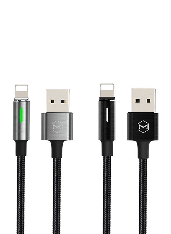 

Mcdodo 4-Feet Aluminium Alloy Auto Power Off USB Type A to Lightning Cable for iOS Devices, CA-460, Black