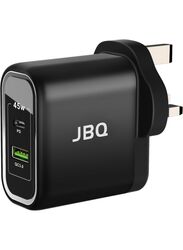 JBQ 45W PD + QC3.0 Port Fast Charger Black HC-745