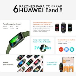 HUAWEI Band 8 Smart Watch, Ultra-thin Design, Scientific Sleeping Tracking, 2-week battery life, Compatible with Android & iOS, 24/7 Health Management, Black