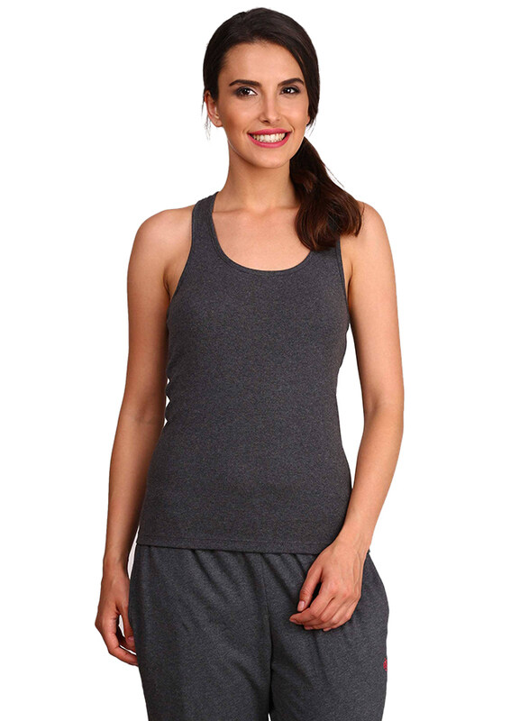 

Jockey Ladies 24X7 Racer Back Tank Top for Women, Extra Large, Charcoal Melange