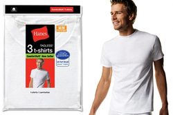 Hanes 3-Pieces Crew Neck T-Shirt Undershirt for Men, White, Small