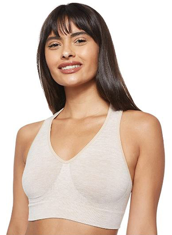 

Hanes Women's Cosy Seamless Wire Free Bra, Nude Beige, Medium