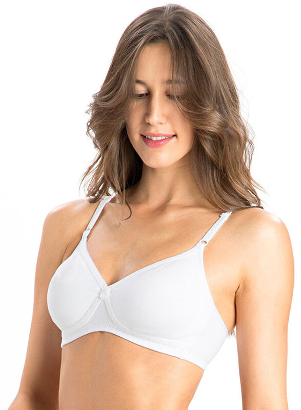 Jockey Essence Seamless Crossover Bra, White, 32B