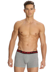 Jockey Zone Stretch Boxer Brief Trunks for Men, US20-0110, Grey Melange, Small