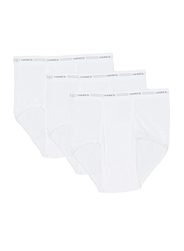 

Hanes 3-Pieces Brief for Men, White, Small