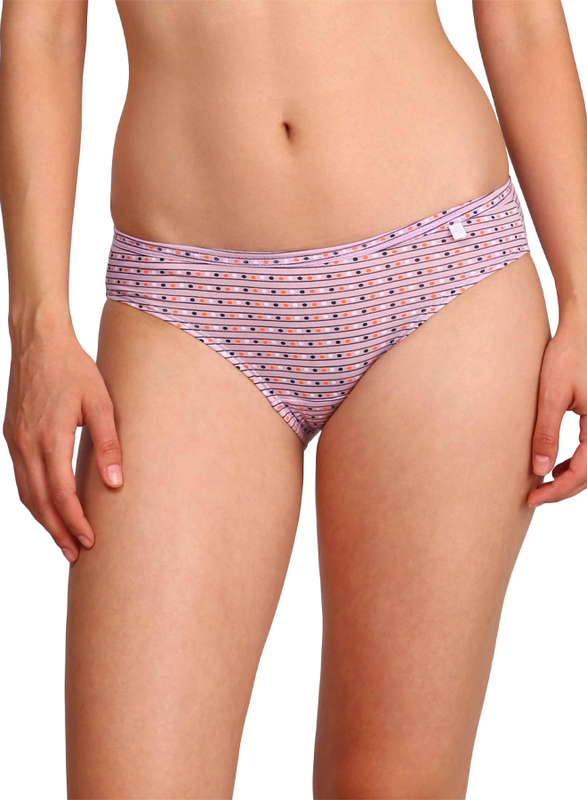 Jockey Simple Comfort Printed Bikini Panties, 3 Pieces, Light Assorted, Small