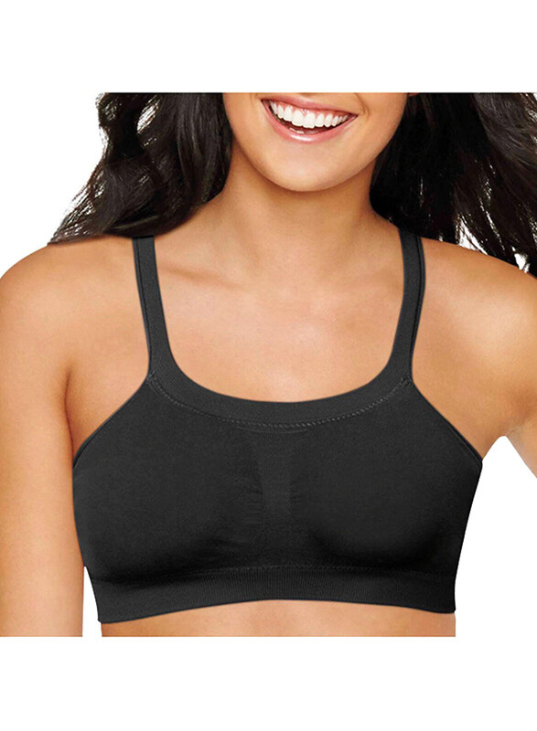 

Hanes Foam Bandini Bra, Black, Large
