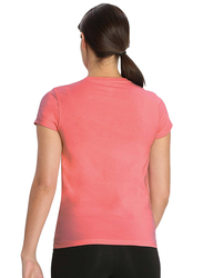 Jockey Ladies 24X7 Short Sleeve V-Neck T-Shirt for Women, Extra Large, Blush Pink