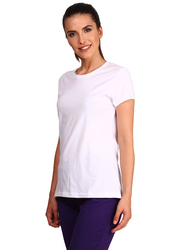 Jockey Ladies 24X7 Short Sleeve T-Shirt for Women, Medium, White
