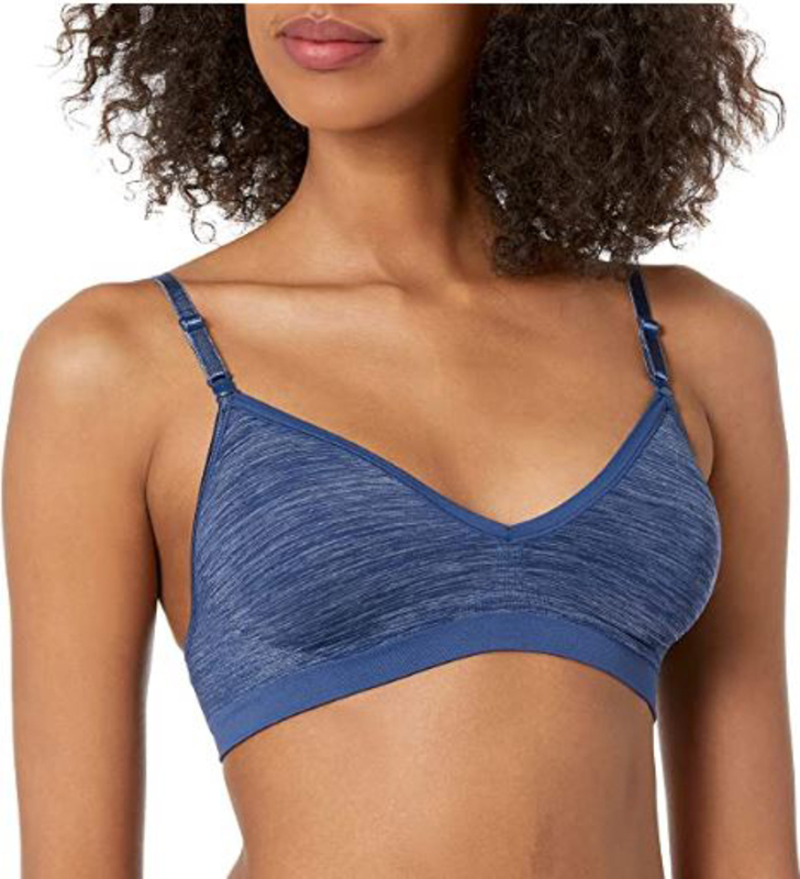 Hanes Women's Convertible Seamless Wire Free Bra, Navy Blue, Small