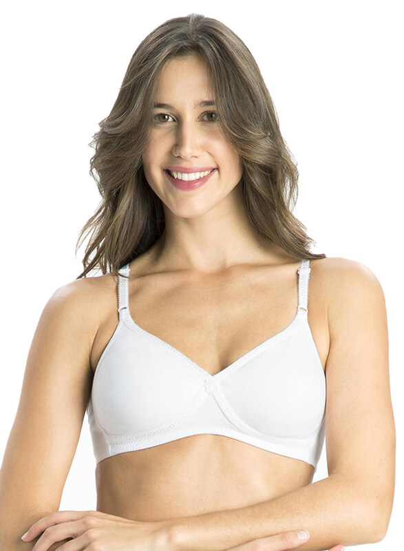 Jockey Essence Seamless Crossover Bra, White, 32B