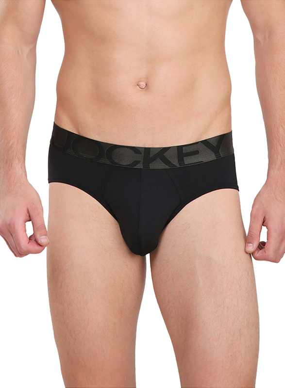 Jockey International Collection Brief Underwear for Men, IC27-0105, Black, Extra Large