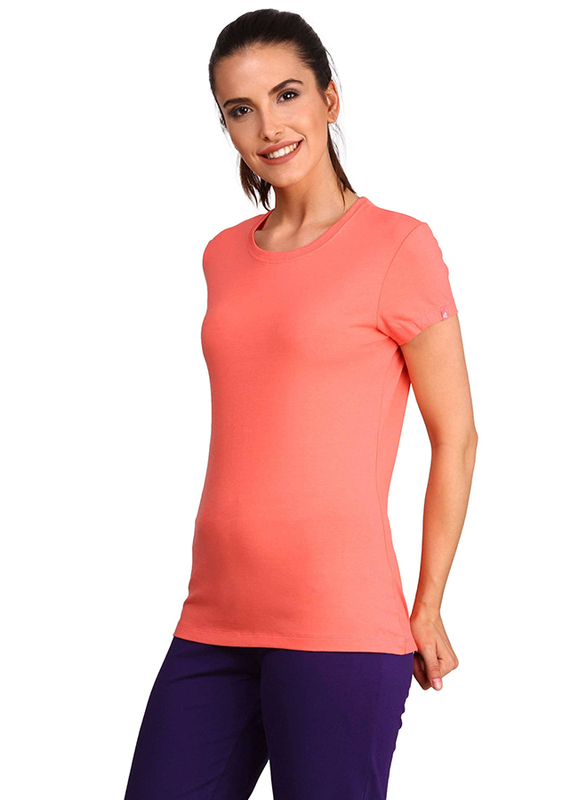 Jockey Ladies 24X7 Short Sleeve T-Shirt for Women, Medium, Blush Pink