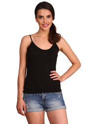 Jockey Simple Comfort Spaghetti Top, Black, Medium